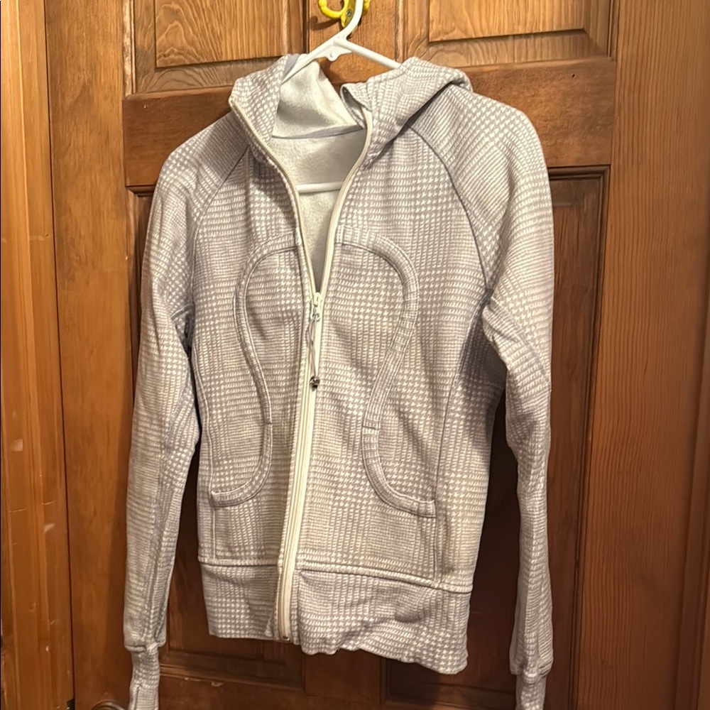 Gray Zip-Up Scuba Hoodie Lu Lu lemon